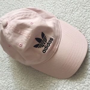 Baby pink adidas cap